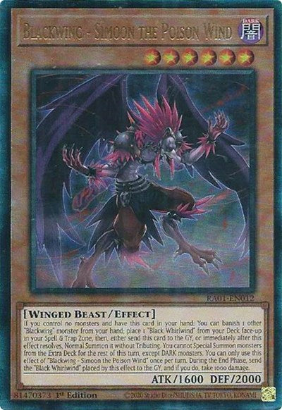 Blackwing - Simoon the Poison Wind (Prismatic Ultimate Rare) [RA01-EN012-PUR]