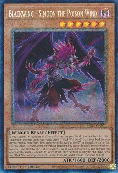 Blackwing - Simoon the Poison Wind (Prismatic Collector's Rare) [RA01-EN012-PCR]