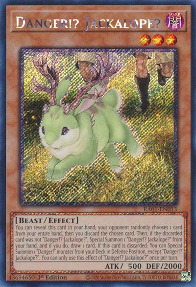 Danger!? Jackalope? (Platinum Secret Rare) [RA01-EN013-PlSR]