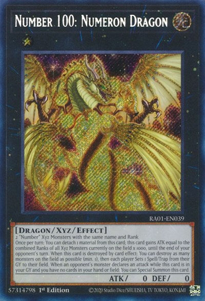 Number 100: Numeron Dragon (Secret Rare) [RA01-EN039-SeR]