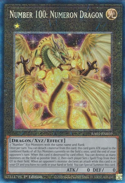 Number 100: Numeron Dragon (Prismatic Collector's Rare) [RA01-EN039-PCR]