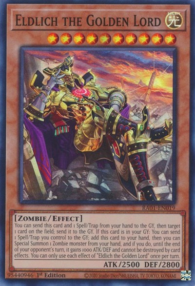 Eldlich the Golden Lord (Super Rare) (Alternate Art) [RA01-EN019-SuR-ALT]