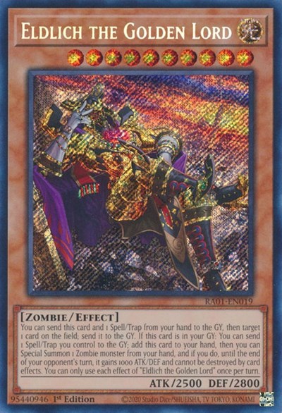 Eldlich the Golden Lord (Secret Rare) (Alternate Art) [RA01-EN019-SeR-ALT]