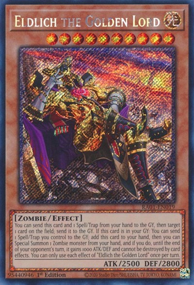 Eldlich the Golden Lord (Platinum Secret Rare) (Alternate Art) [RA01-EN019-PlSR-ALT]