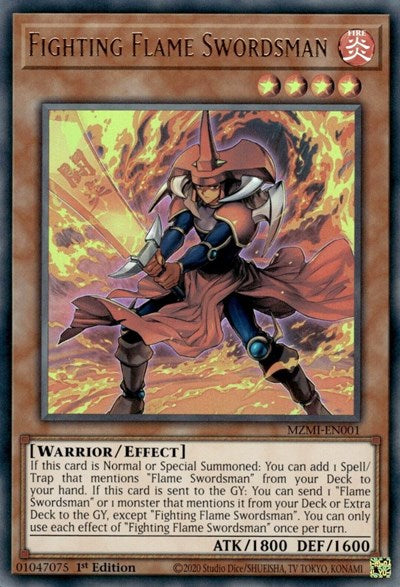 Fighting Flame Swordsman (Ultra Rare) [MZMI-EN001-UR]