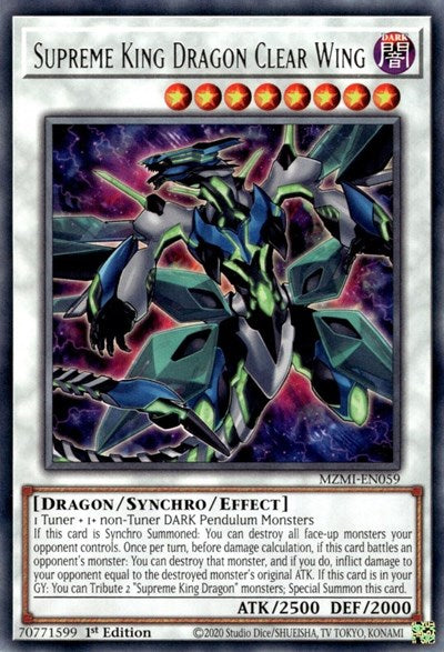 Supreme King Dragon Clear Wing (Rare) [MZMI-EN059-R]