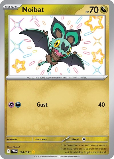 Noibat - 194/091 (Shiny Rare) [PAF-194-SHR]