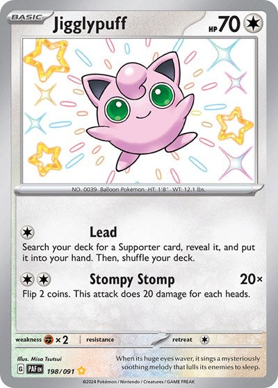 Jigglypuff - 198/091 (Shiny Rare) [PAF-198-SHR]