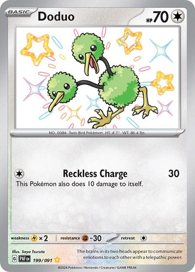 Doduo - 199/091 (Shiny Rare) [PAF-199-SHR]