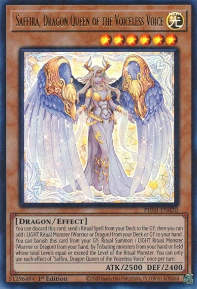 Saffira, Dragon Queen of the Voiceless Voice (Ultra Rare) [PHNI-EN020-UR]