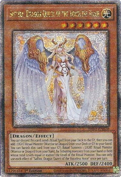 Saffira, Dragon Queen of the Voiceless Voice (Quarter Century Secret Rare) [PHNI-EN020-QCSR]