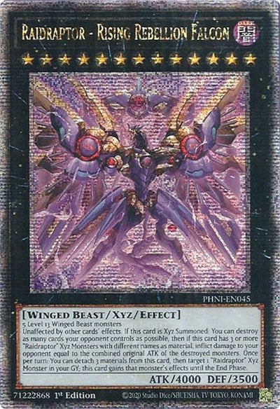 Raidraptor - Rising Rebellion Falcon (Quarter Century Secret Rare) [PHNI-EN045-QCSR]