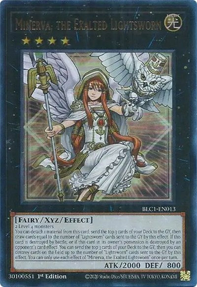 Minerva, the Exalted Lightsworn (Ultra Rare) [BLC1-EN013-UR]