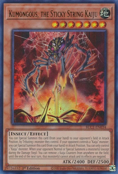 Kumongous, the Sticky String Kaiju (Ultra Rare) [BLC1-EN034-UR]