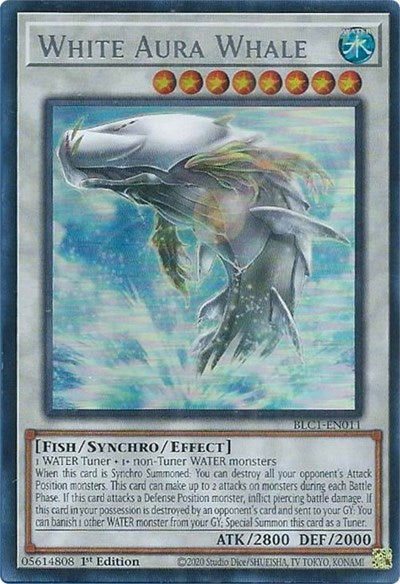 White Aura Whale (Ultra Rare) (Silver) [BLC1-EN011-UR-S]