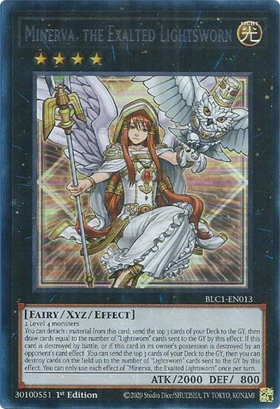 Minerva, the Exalted Lightsworn (Ultra Rare) (Silver) [BLC1-EN013-UR-S]