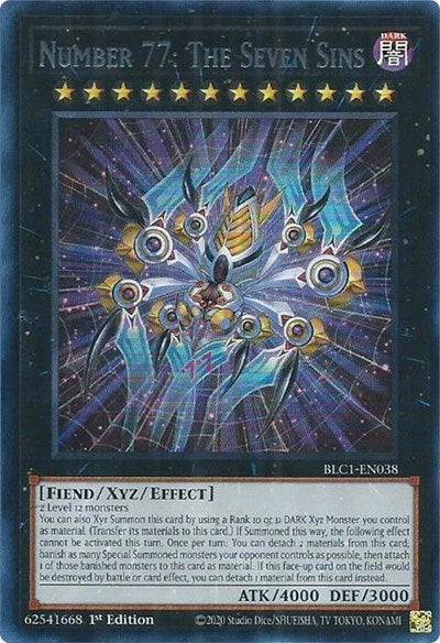 Number 77: The Seven Sins (Ultra Rare) (Silver) [BLC1-EN038-UR-S]