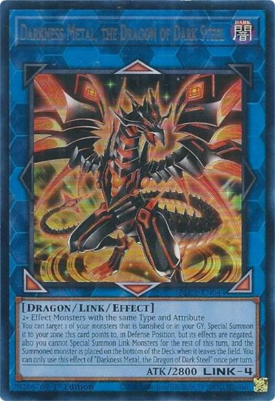 Darkness Metal, the Dragon of Dark Steel (Ultra Rare) (Silver) [BLC1-EN044-UR-S]