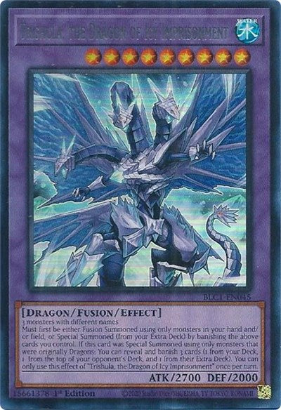 Trishula, the Dragon of Icy Imprisonment (Ultra Rare) (Silver) [BLC1-EN045-UR-S]