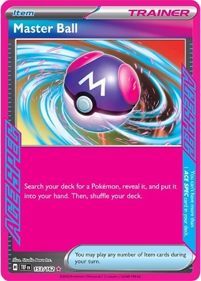 Master Ball - 153/162 (ACE SPEC Rare) [TEF-153-ASR]