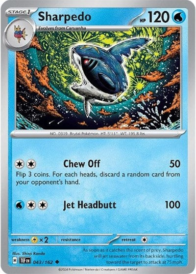 Sharpedo - 043/162 (Uncommon) [TEF-043-U]