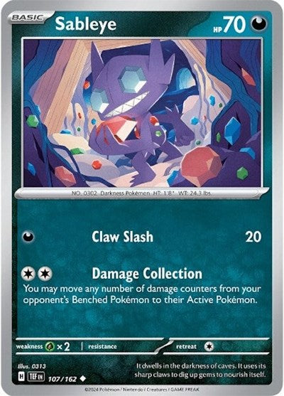 Sableye - 107/162 (Uncommon) [TEF-107-U]