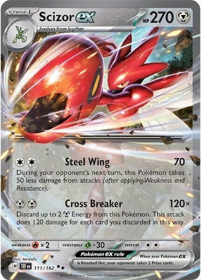 Scizor ex - 111/162 (Double Rare) [TEF-111-DR]