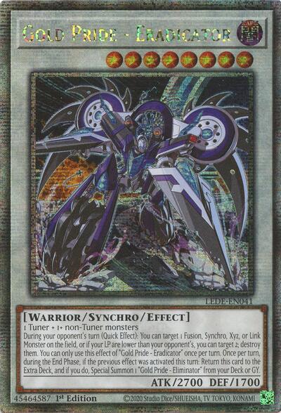 Gold Pride - Eradicator (Quarter Century Secret Rare) [LEDE-EN041-QCSR]