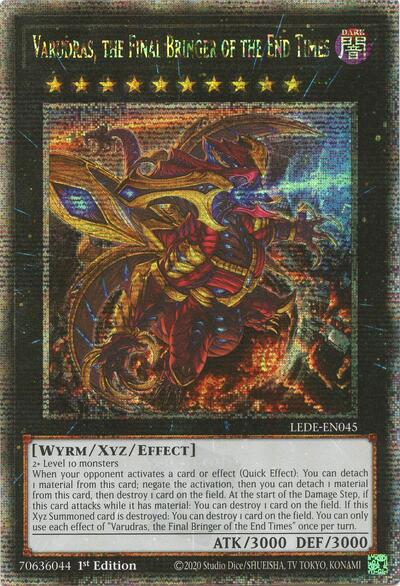 Varudras, the Final Bringer of the End Times (Quarter Century Secret Rare) [LEDE-EN045-QCSR]