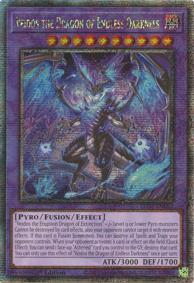 Veidos the Dragon of Endless Darkness (Quarter Century Secret Rare) [LEDE-EN092-QCSR]