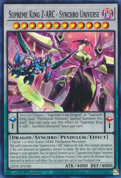 Supreme King Z-ARC - Synchro Universe (Super Rare) [LEDE-EN100-SuR]