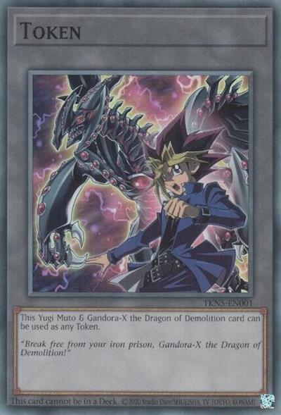 Token: Yugi Muto and Gandora-X the Dragon of Demolition (Super Rare) [LEDE-EN001-SuR-T]