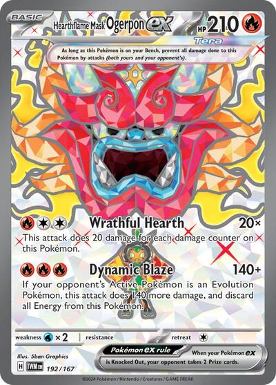 Hearthflame Mask Ogerpon ex - 192/167 (Ultra Rare) [TWM-192-UR]