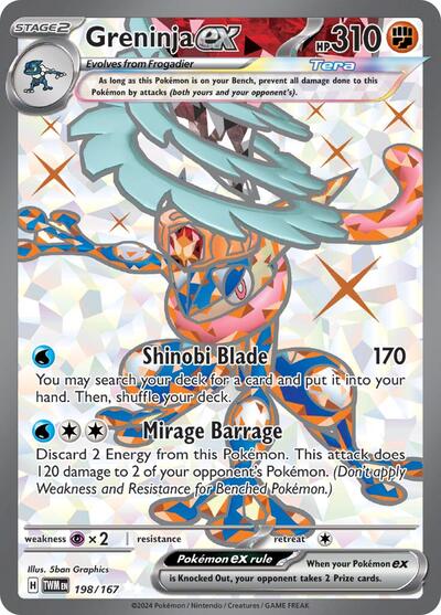 Greninja ex - 198/167 (Ultra Rare) [TWM-198-UR]