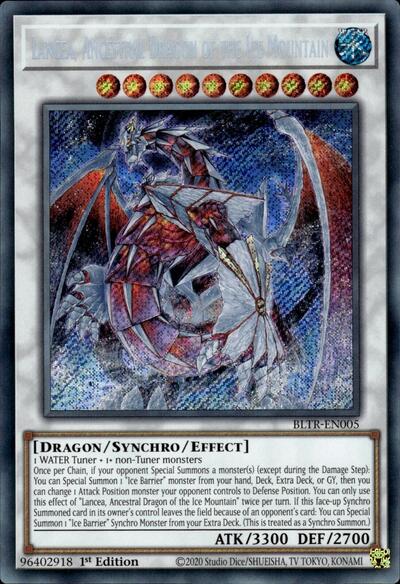 Lancea, Ancestral Dragon of the Ice Mountain (Secret Rare) [BLTR-EN005-SeR]