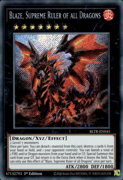 Blaze, Supreme Ruler of all Dragons (Secret Rare) [BLTR-EN045-SeR]