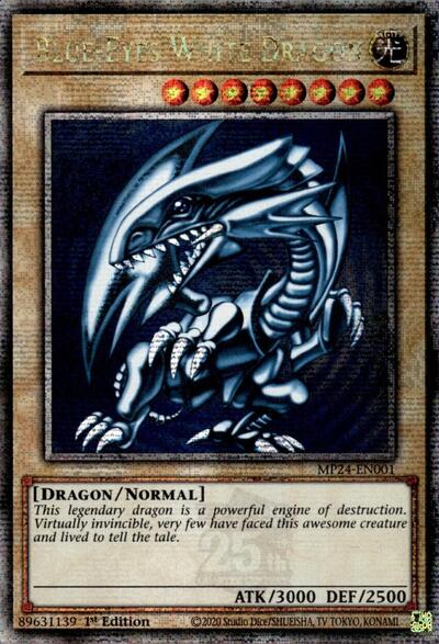 Blue-Eyes White Dragon (Quarter Century Secret Rare) [MP24-EN001-QCSR]