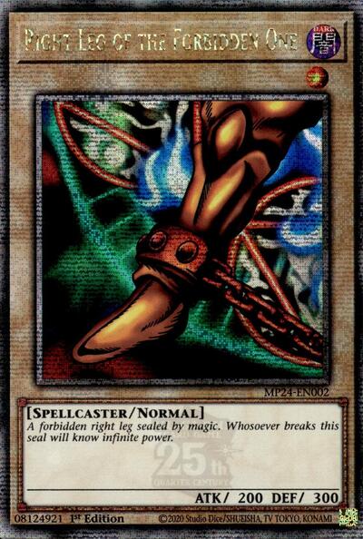 Right Leg of the Forbidden One (Quarter Century Secret Rare) [MP24-EN002-QCSR]