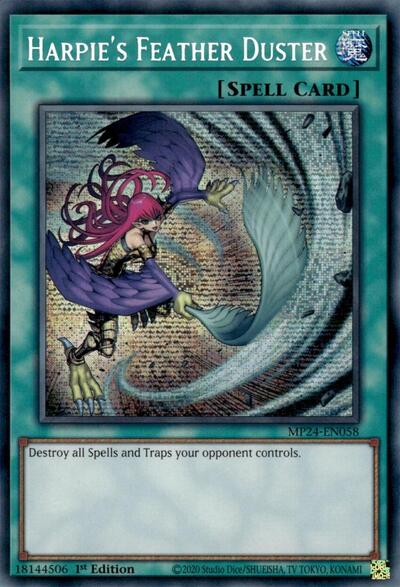 Harpie's Feather Duster (Prismatic Secret Rare) (Alternate Art) [MP24-EN058-PrSR-ALT]