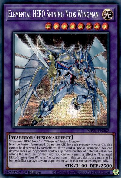 Elemental HERO Shining Neos Wingman (Prismatic Secret Rare) [MP24-EN062-PrSR]