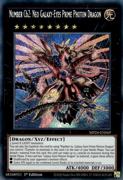 Number C62: Neo Galaxy-Eyes Prime Photon Dragon (Prismatic Secret Rare) [MP24-EN069-PrSR]