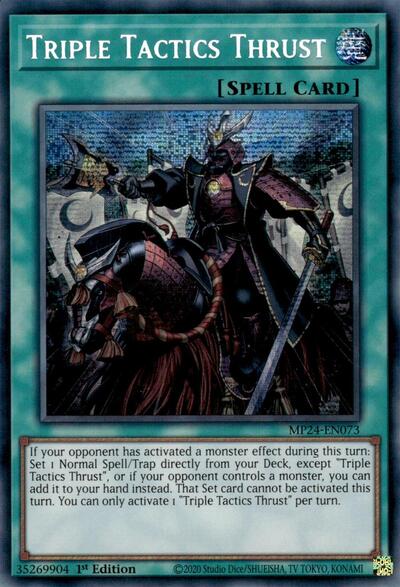 Triple Tactics Thrust (Prismatic Secret Rare) [MP24-EN073-PrSR]