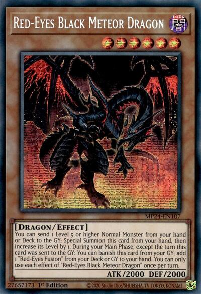 Red-Eyes Black Meteor Dragon (Prismatic Secret Rare) [MP24-EN107-PrSR]