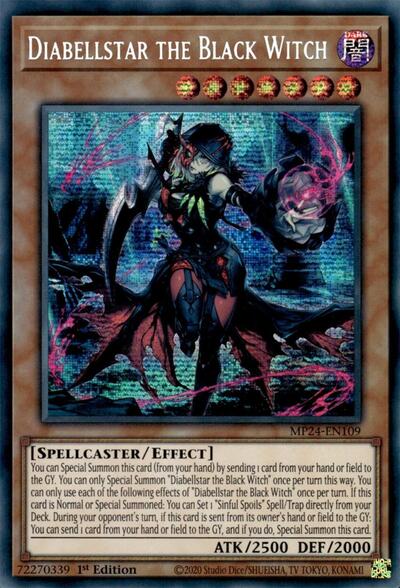 Diabellstar the Black Witch (Prismatic Secret Rare) [MP24-EN109-PrSR]