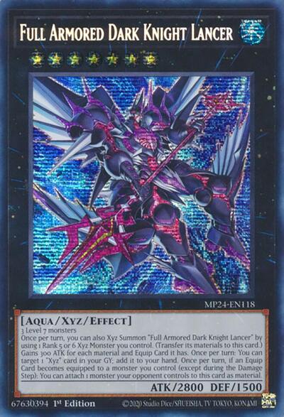 Full Armored Dark Knight Lancer (Prismatic Secret Rare) [MP24-EN118-PrSR]