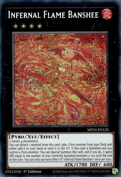 Infernal Flame Banshee (Prismatic Secret Rare) [MP24-EN120-PrSR]