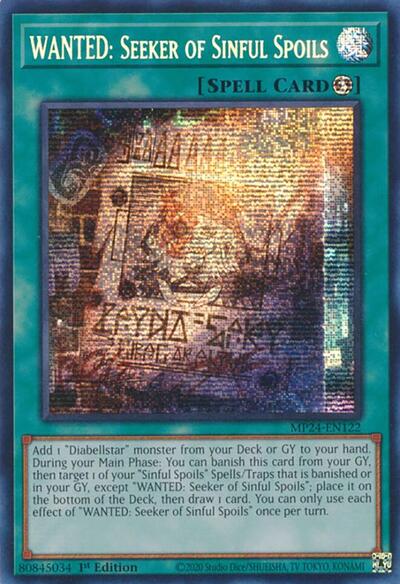 WANTED: Seeker of Sinful Spoils (Prismatic Secret Rare) [MP24-EN122-PrSR]