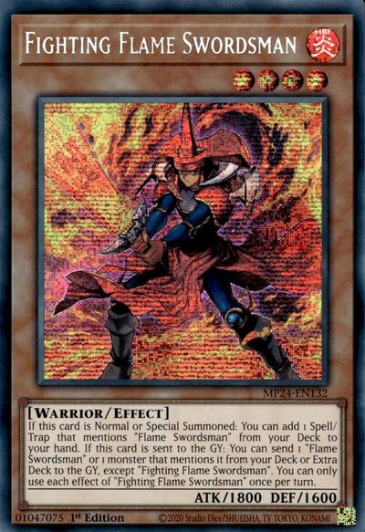 Fighting Flame Swordsman (Prismatic Secret Rare) [MP24-EN132-PrSR]