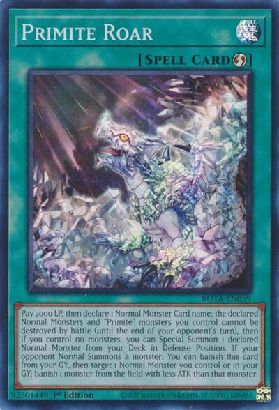 Primite Roar (Super Rare) [ROTA-EN059-SuR]