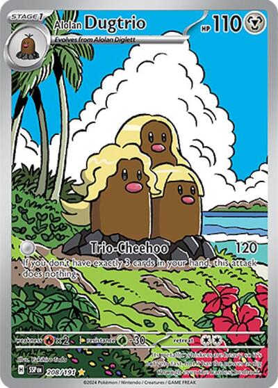 Alolan Dugtrio - 208/191 (Illustration Rare) [SSP-208-IR]